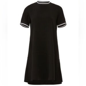 Slate & Willow Black Varsity Trim Shift Dress